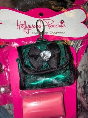 Green Bow Dog Waste Bag Holder
